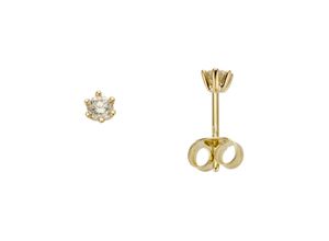 4041633026810 - Paar Ohrstecker FIRETTI Schmuck Geschenk Gold 750 Ohrschmuck Solitär Ohrringe Gr 025 ct P2 = erkennbare Einschlüsse Gelbgold 585-Diamanten goldfarben (gelbgoldfarben) Damen mit Brillant - Krappenfassung