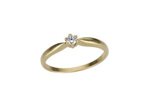 4041633028067 - Solitärring FIRETTI Schmuck Geschenk Gold 750 Damenring Verlobungsring Goldring Solitär Fingerringe Gr 18 01 ct P2 = erkennbare Einschlüsse Gelbgold 585-Diamanten gelb (gelbgoldfarben) Damen Solitär Ringe mit Brillant