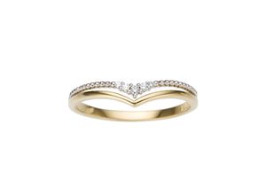 4041633037229 - Diamantring FIRETTI Schmuck Geschenk Gold 333 Damenring Goldring Diamant Fingerringe Gr 16 P2 = erkennbare Einschlüsse Gelbgold 333-Weißgold 333-Diamanten 35 mm goldfarben (goldfarben silberfarben) Damen mit Brillanten