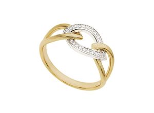 4041633935419 - Diamantring FIRETTI Schmuck Geschenk Gold 585 Damenring Goldring Diamant Fingerringe Gr 16 015 ct P2 = erkennbare Einschlüsse Gelbgold 585-Weißgold 585-Diamanten 25 mm goldfarben (gelbgoldfarben weißgoldfarben) Damen mit Brillanten