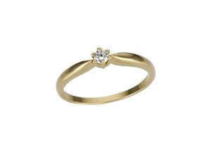 4041633991347 - Solitärring FIRETTI Schmuck Geschenk Gold 750 Damenring Verlobungsring Goldring Solitär Fingerringe Gr 16 01 ct LR = lupenrein Gelbgold 750-Diamanten gelb (gelbgoldfarben) Damen Solitär Ringe zu Kleid Shirt Jeans Sneaker Anlass Geburtstag Weihnachten