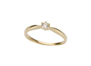 4041633991422 - Solitärring FIRETTI Schmuck Geschenk Gold 750 Damenring Verlobungsring Goldring Solitär Fingerringe Gr 16 015 ct LR = lupenrein Gelbgold 585-Diamanten gelb (gelbgoldfarben) Damen Solitär Ringe zu Kleid Shirt Jeans Sneaker Anlass Geburtstag Weihnachten