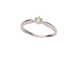 4041633991545 - Solitärring FIRETTI Schmuck Geschenk Gold 750 Damenring Verlobungsring Goldring Solitär Fingerringe Gr 16 015 ct LR = lupenrein Weißgold 750-Diamanten weiß (weißgoldfarben) Damen Solitär Ringe zu Kleid Shirt Jeans Sneaker Anlass Geburtstag Weihnachten