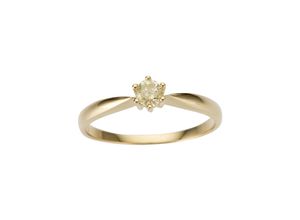 4041633991606 - Solitärring FIRETTI Schmuck Geschenk Gold 750 Damenring Verlobungsring Goldring Solitär Fingerringe Gr 18 02 ct LR = lupenrein Gelbgold 585-Diamanten gelb (gelbgoldfarben) Damen Solitär Ringe zu Kleid Shirt Jeans Sneaker Anlass Geburtstag Weihnachten