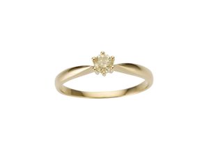 4041633991668 - Solitärring FIRETTI Schmuck Geschenk Gold 750 Damenring Verlobungsring Goldring Solitär Fingerringe Gr 16 02 ct LR = lupenrein Gelbgold 750-Diamanten gelb (gelbgoldfarben) Damen Solitär Ringe zu Kleid Shirt Jeans Sneaker Anlass Geburtstag Weihnachten