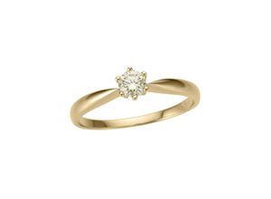 4041633991743 - Solitärring FIRETTI Schmuck Geschenk Gold 750 Damenring Verlobungsring Goldring Solitär Fingerringe Gr 16 025 ct LR = lupenrein Gelbgold 750-Diamanten gelb (gelbgoldfarben) Damen Solitär Ringe zu Kleid Shirt Jeans Sneaker Anlass Geburtstag Weihnachten