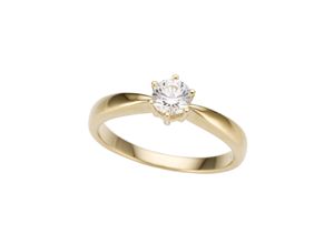 4041633991828 - Solitärring FIRETTI Schmuck Geschenk Gold 750 Damenring Verlobungsring Goldring Solitär Fingerringe Gr 16 05 ct LR = lupenrein Gelbgold 750-Diamanten gelb (gelbgoldfarben) Damen Solitär Ringe mit Brillant