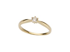 4041633992153 - Solitärring FIRETTI Schmuck Geschenk Gold 750 Damenring Verlobungsring Goldring Solitär Fingerringe Gr 17 015 ct P2 = erkennbare Einschlüsse Gelbgold 585-Diamanten gelb (gelbgoldfarben) Damen Solitär Ringe mit Brillant