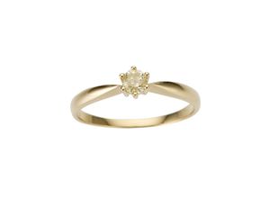 4041633992306 - Solitärring FIRETTI Schmuck Geschenk Gold 750 Damenring Verlobungsring Goldring Solitär Fingerringe Gr 16 02 ct P2 = erkennbare Einschlüsse Gelbgold 585-Diamanten gelb (gelbgoldfarben) Damen Solitär Ringe mit Brillant