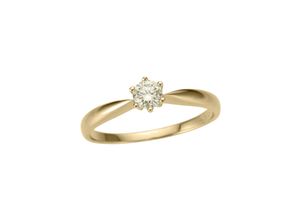 4041633992467 - Solitärring FIRETTI Schmuck Geschenk Gold 750 Damenring Verlobungsring Goldring Solitär Fingerringe Gr 16 025 ct P2 = erkennbare Einschlüsse Gelbgold 750-Diamanten gelb (gelbgoldfarben) Damen Solitär Ringe mit Brillant