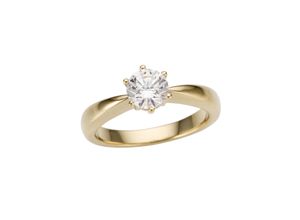 4041633992788 - Solitärring FIRETTI Schmuck Geschenk Gold 750 Damenring Verlobungsring Goldring Solitär Fingerringe Gr 16 1 ct P2 = erkennbare Einschlüsse Gelbgold 750-Diamanten gelb (gelbgoldfarben) Damen Solitär Ringe mit Brillant