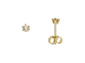 4041633993396 - Paar Ohrstecker FIRETTI Schmuck Geschenk Gold 750 Ohrschmuck Solitär Ohrringe Gr 025 ct P2 = erkennbare Einschlüsse Gelbgold 750-Diamanten gelb (gelbgoldfarben) Damen Ohrstecker zu Kleid Shirt Jeans Sneaker Anlass Geburtstag Weihnachten