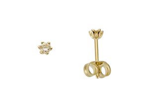 4041633993488 - Paar Ohrstecker FIRETTI Schmuck Geschenk Gold 750 Ohrschmuck Solitär Ohrringe Gr 015 ct P2 = erkennbare Einschlüsse Gelbgold 585-Diamanten gelb (gelbgoldfarben) Damen Ohrstecker zu Kleid Shirt Jeans Sneaker Anlass Geburtstag Weihnachten