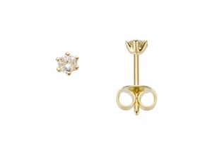 4041633993525 - Paar Ohrstecker FIRETTI Schmuck Geschenk Gold 750 Ohrschmuck Solitär Ohrringe Gr 02 ct P2 = erkennbare Einschlüsse Gelbgold 585-Diamanten gelb (gelbgoldfarben) Damen Ohrstecker zu Kleid Shirt Jeans Sneaker Anlass Geburtstag Weihnachten