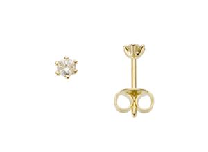 4041633993549 - Paar Ohrstecker FIRETTI Schmuck Geschenk Gold 750 Ohrschmuck Solitär Ohrringe Gr 02 ct P2 = erkennbare Einschlüsse Gelbgold 750-Diamanten gelb (gelbgoldfarben) Damen Ohrstecker zu Kleid Shirt Jeans Sneaker Anlass Geburtstag Weihnachten