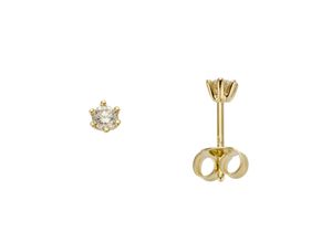 4041633993648 - Paar Ohrstecker FIRETTI Schmuck Geschenk Gold 750 Ohrschmuck Solitär Ohrringe Gr 025 ct LR = lupenrein Gelbgold 750-Diamanten gelb (gelbgoldfarben) Damen Ohrstecker zu Kleid Shirt Jeans Sneaker Anlass Geburtstag Weihnachten