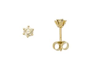 4041633993662 - Paar Ohrstecker FIRETTI Schmuck Geschenk Gold 750 Ohrschmuck Solitär Ohrringe Gr 05 ct LR = lupenrein Gelbgold 750-Diamanten gelb (gelbgoldfarben) Damen Ohrstecker zu Kleid Shirt Jeans Sneaker Anlass Geburtstag Weihnachten