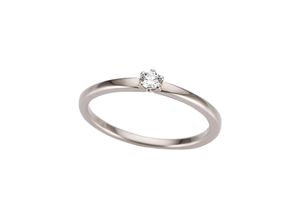 4041633994737 - Solitärring FIRETTI Schmuck Geschenk Gold 333 Damenring Verlobungsring Goldring Solitär Fingerringe Gr 18 007 ct P2 = erkennbare Einschlüsse Weißgold 333-Diamanten weiß (weißgoldfarben weiß) Damen mit Brillant