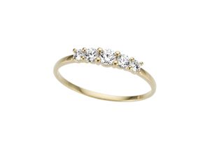 4041633995741 - Goldring FIRETTI Schmuck Geschenk Gold 333 Memoire Ring Fingerringe Gr 16 Gelbgold 333 3 mm goldfarben (gelbgoldfarben kristallweiß kristallweiß) Damen Fingerringe mit Zirkonia (synth)