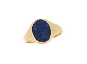 4041633997394 - Goldring FIRETTI Schmuck Geschenk Gold 585 Herrenring Edelstein Farbstein Fingerringe Gr 19 Gelbgold 585 goldfarben (gelbgoldfarben blau blau) Herren Goldringe zu Hoodie Shirt Jeans Sneaker Anlass Geburtstag Weihnachten