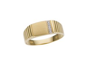 4041633997905 - Goldring FIRETTI Schmuck Geschenk Gold 333 Herrenring Goldring Fingerringe Gr 20 002 ct P2 = erkennbare Einschlüsse Gelbgold 333-Diamanten 8 mm weiß (gelbgoldfarben silberfarben weiß) Herren Goldringe mit Brillanten