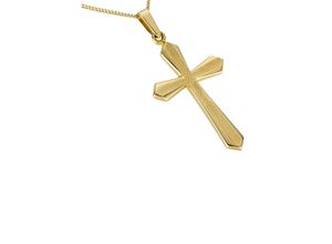 4041633998414 - Ketten-Anhänger FIRETTI Schmuck Geschenk Gold 333 Halsschmuck Anhänger für Halskette Kreuz Schmuckanhänger Gr Gelbgold 333 065 g gelb (gelbgoldfarben) Damen Anhänger Made in Germany