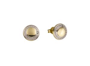 4041633998452 - Paar Ohrstecker FIRETTI Schmuck Geschenk Gold 333 Ohrschmuck Ohrringe Gr 001 ct P2 = erkennbare Einschlüsse Gelbgold 333-Diamanten weiß (gelbgoldfarben silberfarben weiß) Damen Ohrstecker zu Kleid Shirt Jeans Sneaker Anlass Geburtstag Weihnachten