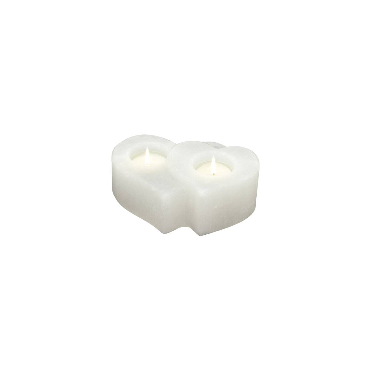 4041678004828 - Salzkristall Teelichthalter TWIN-HEART White Line