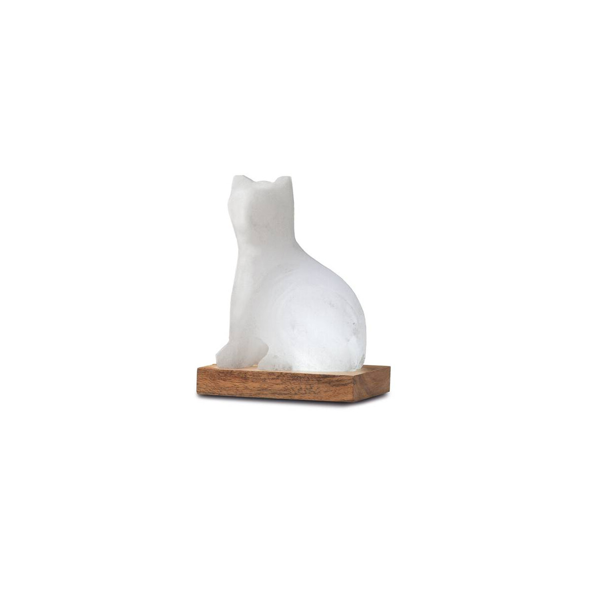 4041678016159 - USB KATZE White Line mit Holzsockel H ca 13 cm