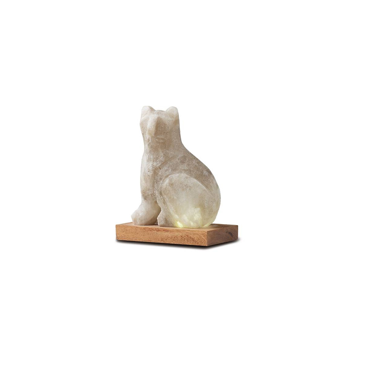 4041678016166 - USB KATZE Grey Line mit Holzsockel H ca 13 cm