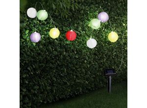 4041908066947 - V-tac - Solar-Lampion-Kette 10 x led farbige Lampions 430 m für Garten Terrasse und Balkon