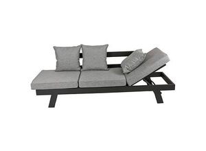 4041908107572 - Loungesofa Donna hellgrau   anthrazit Metall 7-teilig