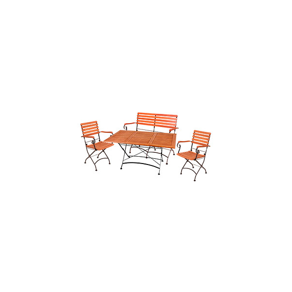 4041908109309 - Sitzgruppe Wien schwarz Holz Metall 4-teilig 4041908109309 Garden Pleasure