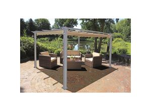 4041908111845 - Alu Pergola 395x225cm Terrasse Überdachung Pavillon Sonnenschutz Sonnendach