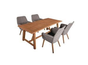 4041908121110 - Lounge Set Garten Sitzgruppe Sessel Tisch Rattan Optik Armsessel