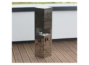 4041908121974 - Deko-Säule Tender aus Edelstahl 25 x 25 x 100 cm - Garden Pleasure