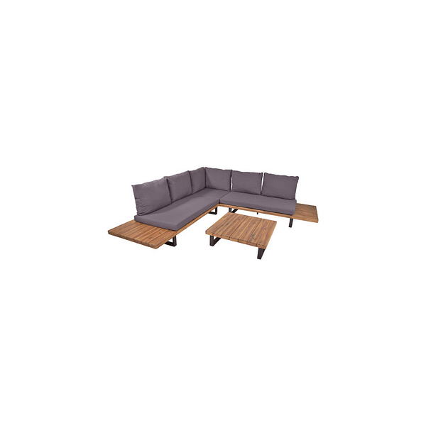 4041908130716 - Loungegruppe Acapulco anthrazit   schwarz Holz Metall 13-teilig