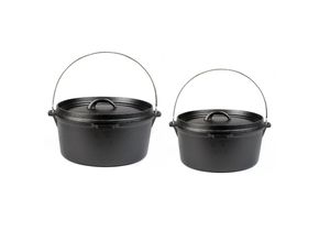 4041908133465 - Dutch Oven 75 L Set Gusseisen Guss Topfset Topf Pfanne Camping Grill Platte BBQ