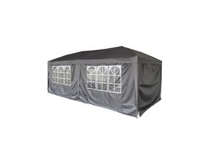 4041908141262 - Pavillion SAMBESI anthrazit 6x3m Anthrazit mit Seitenteile