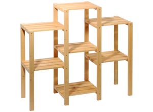 4042085291627 - Blumenständer DOBAR Blummentreppe Pflanzgefäße braun (holzfarben) Blumenvasen Maße 31x97x87 cm 4042085291627 - Blumenständer DOBAR Blummentreppe Pflanzgefäße braun (holzfarben) Blumenvasen Maße 31x97x87 cm
