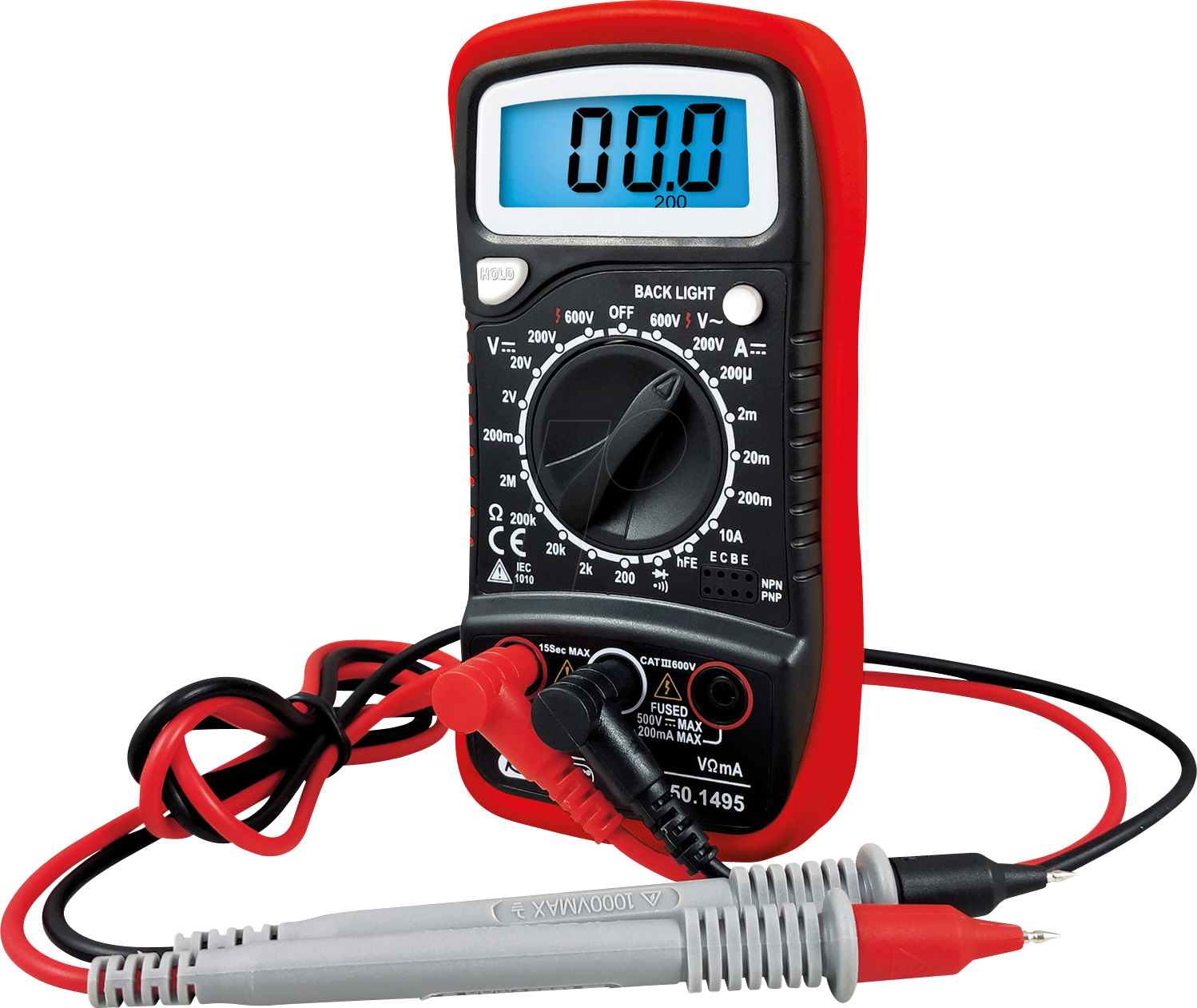 4042146485873 - KS TOOLS Digital Multimeter inkl Prüfspitzen 600V 1501495