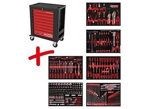 4042146859834 - Performanceplus Werkstattwagen-Satz P15 mit 271 Werkzeugen für 6 Schubladen