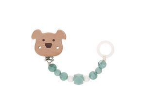 4042183410555 - Baby Schnullerkette „Little Chums“ LÄSSIG mint natur hund