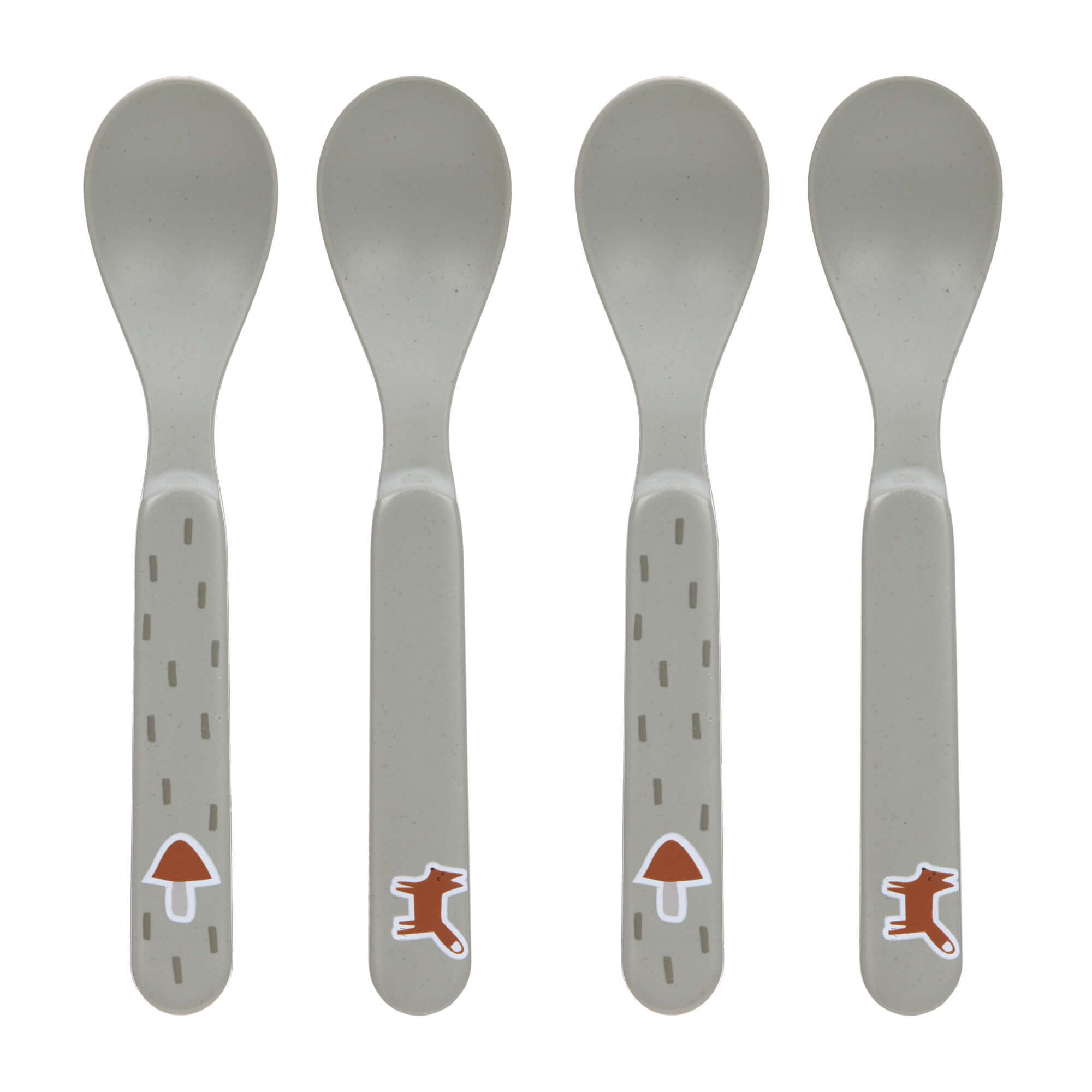 4042183428864 - Löffel LITTLE FOREST FOX 4er-Set in grau 4042183428864 - Löffel LITTLE FOREST FOX 4er-Set in grau