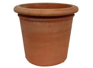 4042297025553 - Hirsch Terracotta Pflanzkübel Vaso Liscio Toskana Impruneta massiv - stabil - s