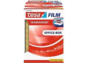 4042448036049 - Film Transparent - Transparentes Multifunktions-Klebeband für Heim- Schul- und Büroanwendungen - 66 m x 15 mm - 10er Pack - transparent - Tesa