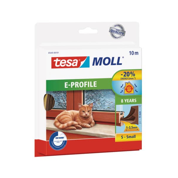 4042448102348 - tesa tesamoll® E-Profil Fenster-Dichtungsband braun 90 mm x 100 m 1 Rolle