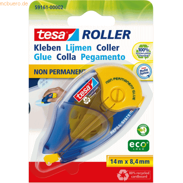 4042448111067 - 5 x Kleberoller tesa Roller ecoLogo 85mmx14m non permanent (Blis