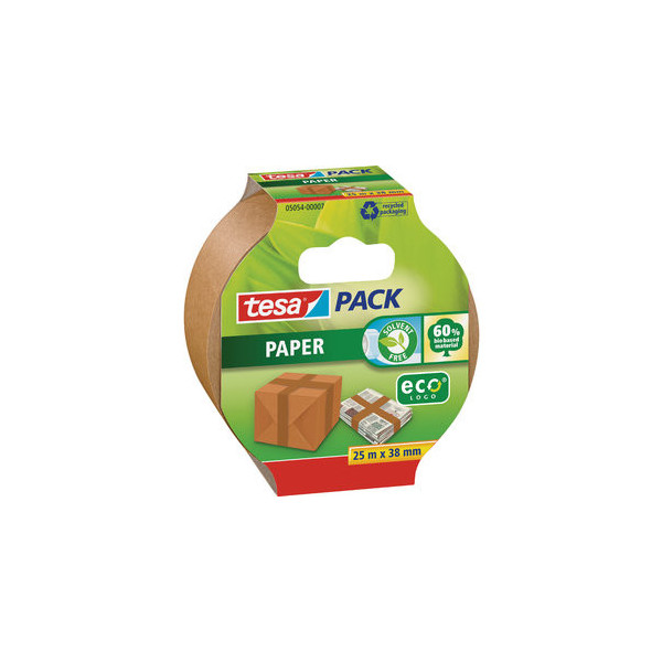 4042448123640 - - tesa paper 05054-00007-01 Packband tesapack® ecoLogo® (l x b) 25 m x 38 mm 1 St