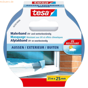 4042448149978 - Malerband aussen – Dünnes Abdeckband für extrem präzises Abkleben bei Malerarbeiten im Outdoor-Bereich uv- und wetterbeständig – 25 m x 38 mm - blau 4042448149978 - Malerband aussen – Dünnes Abdeckband für extrem präzises Abkleben bei Malerarbeiten im Outdoor-Bereich uv- und wetterbeständig – 25 m x 38 mm - blau